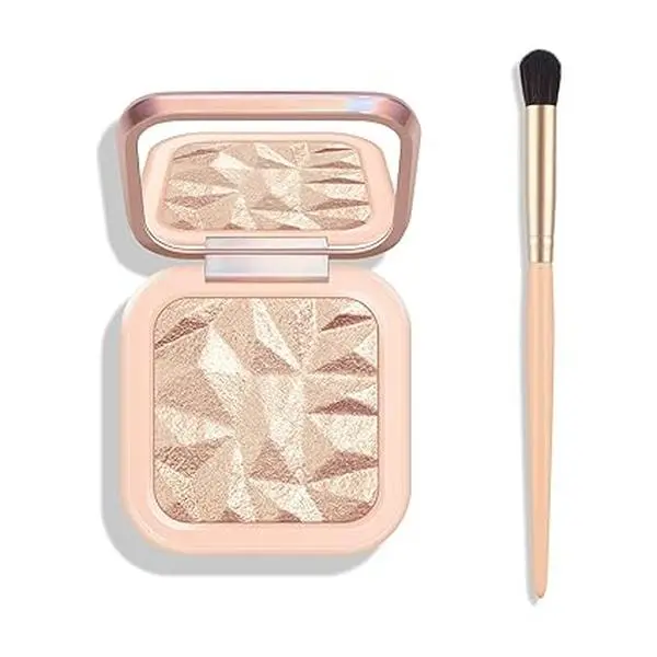 Face Highlighter Palette, High Glossy Face Illuminator Palette, Narutal Glow Finish, Pearl Shimmer Smooth Baked Powder, Lasting Sparkling Highlighter Makeup-SUN GLOW Silky Bronzer Flawless Gift Flawless Gift Glitter Pigment