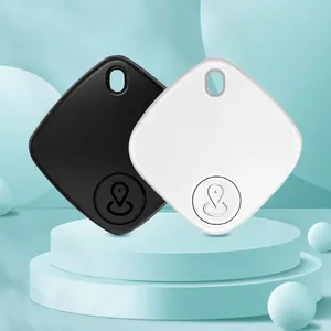 Air Tracker Tags 2 Pack, Works with Apple Find My Network(iOS Only), Battery Replaceable Luggage Tracker Key Finder with GPS tracker for Dogs, Bags, Wallet, Black & White