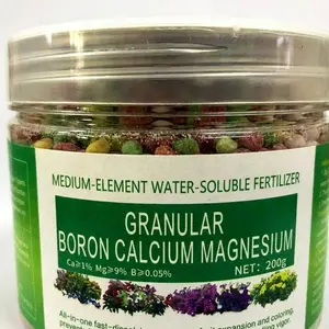 200g Granular Boron Calcium Magnesium Plant Nutrient, Universal Slow-Release Water-Soluble Trace Element Fertilizer for Flowers, Vegetables and Agriculture
