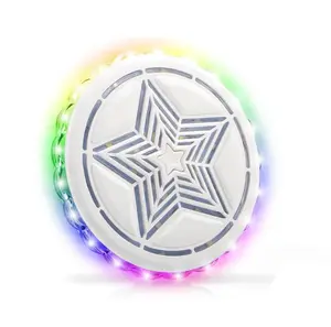 Car LED Interior Lights RGB Ceiling Lamp, Magnetic USB Rechargeable Wireless Dome Light, Music Sync Atmosphere Light, Voice Activated Ambient Lighting for Car Truck RV Camping Bedroom Decor