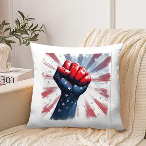 LuoYiJia Throw Pillow Covers with American flag theme "Raised Fist" Decorative Cushion Covers, Perfect to Rustic Decoration Gift Farmhouse Sofa Couch Bed Decor Living Room Sofa Farmhouse Decor