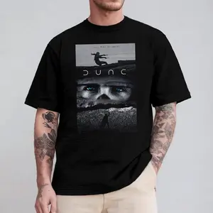 Dune Movie Collage Graphic Tee, Sci-Fi Futuristic Streetwear Shirt