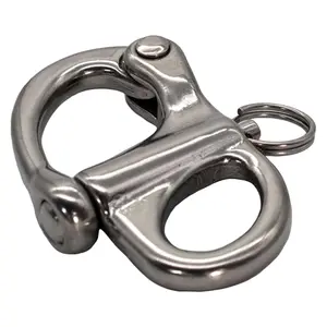 MARINE CITY Fixed Bail Snap Shackle with Quick Release Pin 316 Stainless Steel Heavy Duty for Boats Sailboats