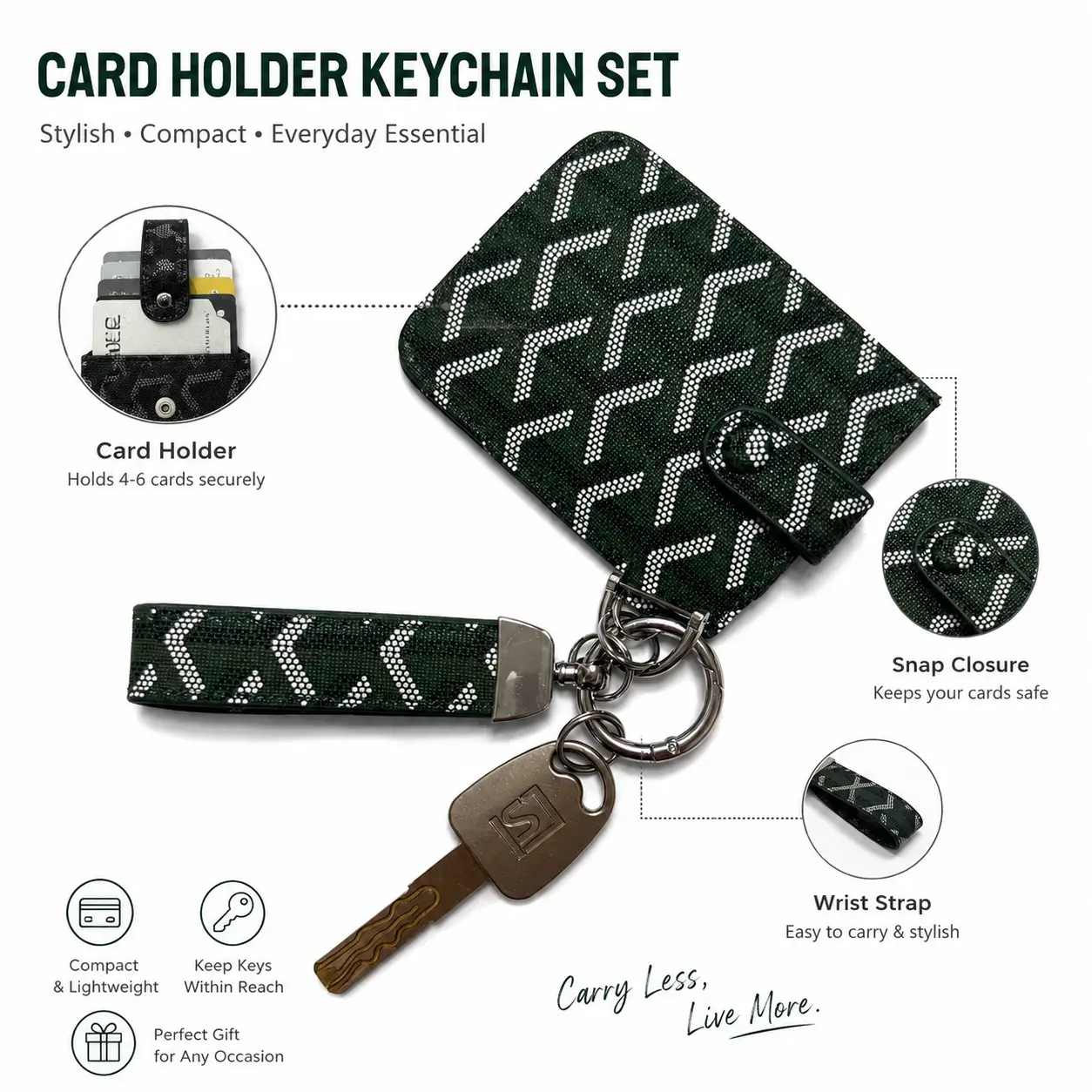 Mini Bag Keychain Charms & Twillies with Card Holder Pouch, Modern Decorative Key Ring Accessory for Handbags, Totes, Gift for Women