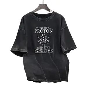 Science Nerd Men's Tee – Soft 100% Cotton Crew Neck with Positive Proton Graphic, Perfect for Chemistry & Physics Fans