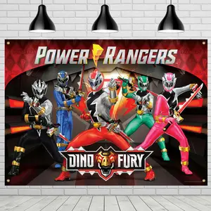 Power Rangers Birthday Backdrop - Power Rangers Party Supplies