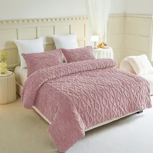 Knitting blanket Warmer, Fleece Thick Warm Blanket. 1 blanket 104"x92", 2 pillowcases 20"x36", weight 6.7LB