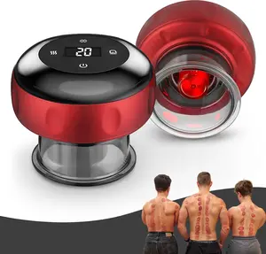 Smart 7-in-1 Electric Cupping Massager with Infrared Red Light Therapy, 12-Level Heating & Suction Scraping Tool for Body Massage, Back and Muscle Relaxation, Daily Wellness Care