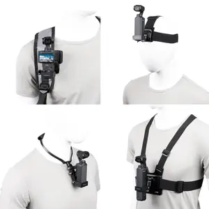 PellKing 4in1 DJI Osmo Pocket 3 Accessories Kit,Chest Mount Harness,Neck Holder,Head Strap,Backpack Strap Mount for DJI Osmo Pocket 3 Camera,with Expansion Adapter