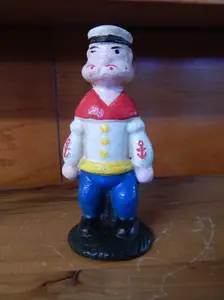 POPEYE Cast Iron Penny Bank - Short Popeye The Sailor Man