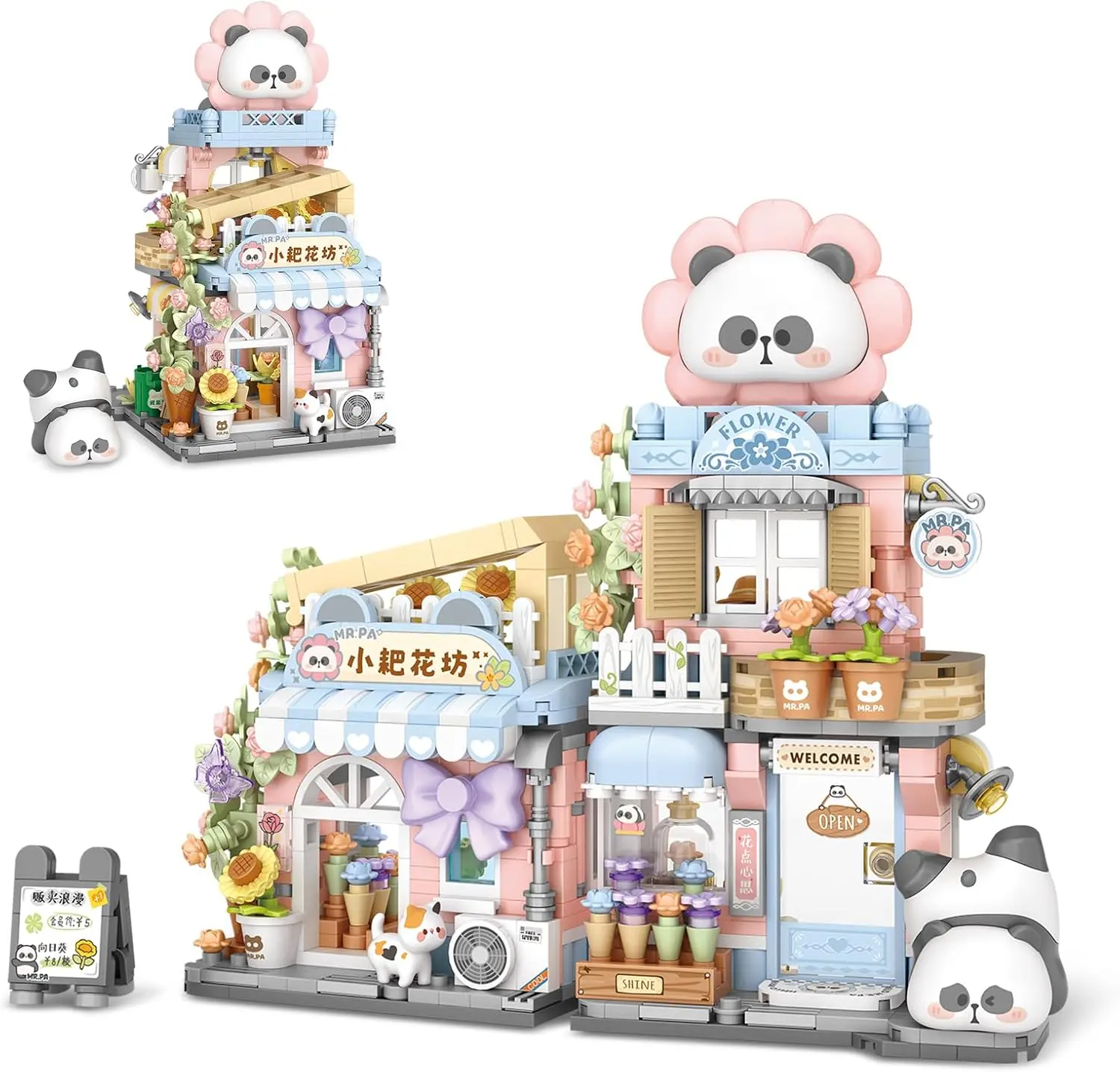 (Black Friday)MR.PA House Building Blocks Ship From US-Creative DIY house building blocks  compatible for kids family and hobbyists educational construction toy Wooden Model Kit