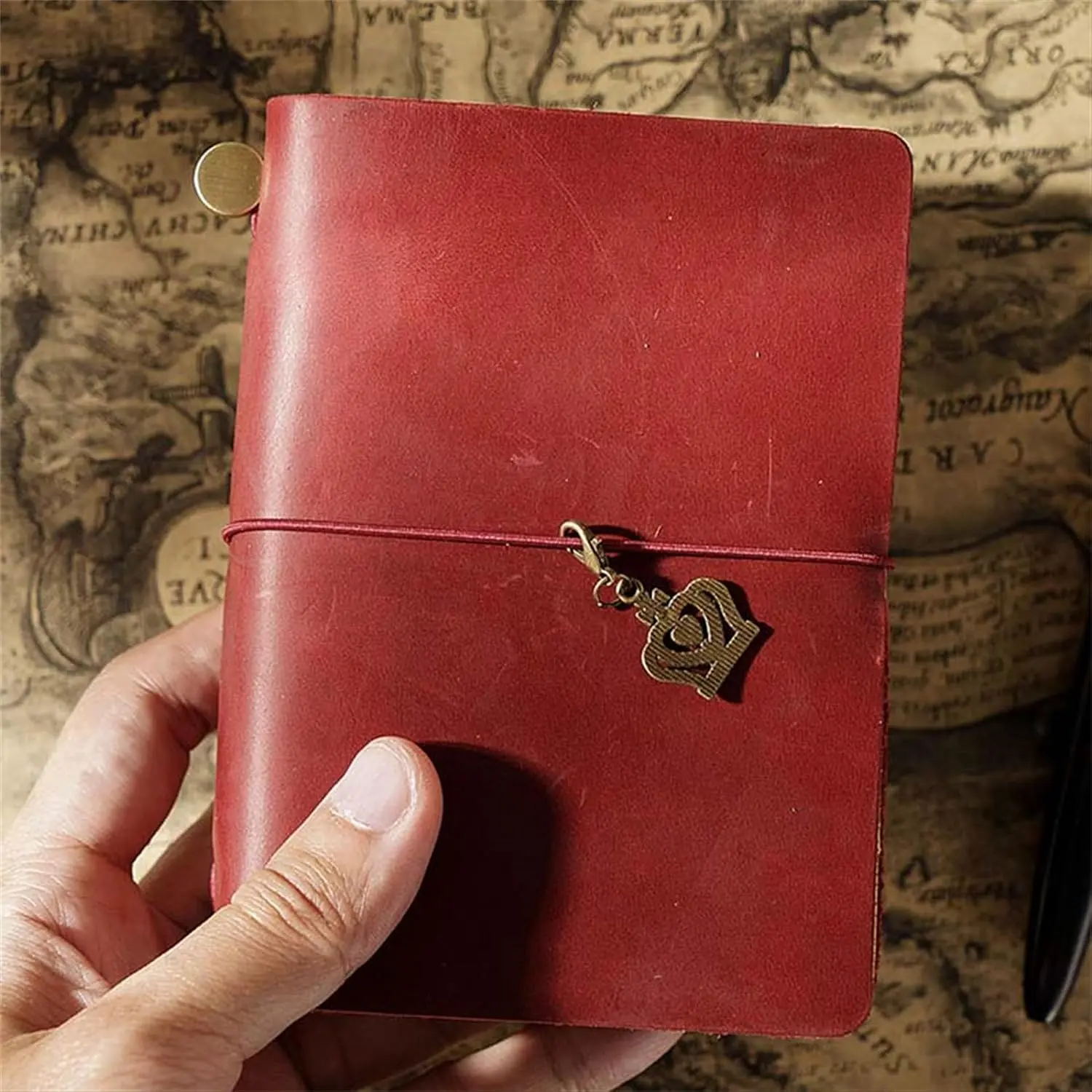 Travelers Refillable Leather Travel Journal Notebook Travel Diary Handmade Passport Travelers Journal for Men & Women with 3 Notebook,Perfect for Writing, Gifts, Travelers