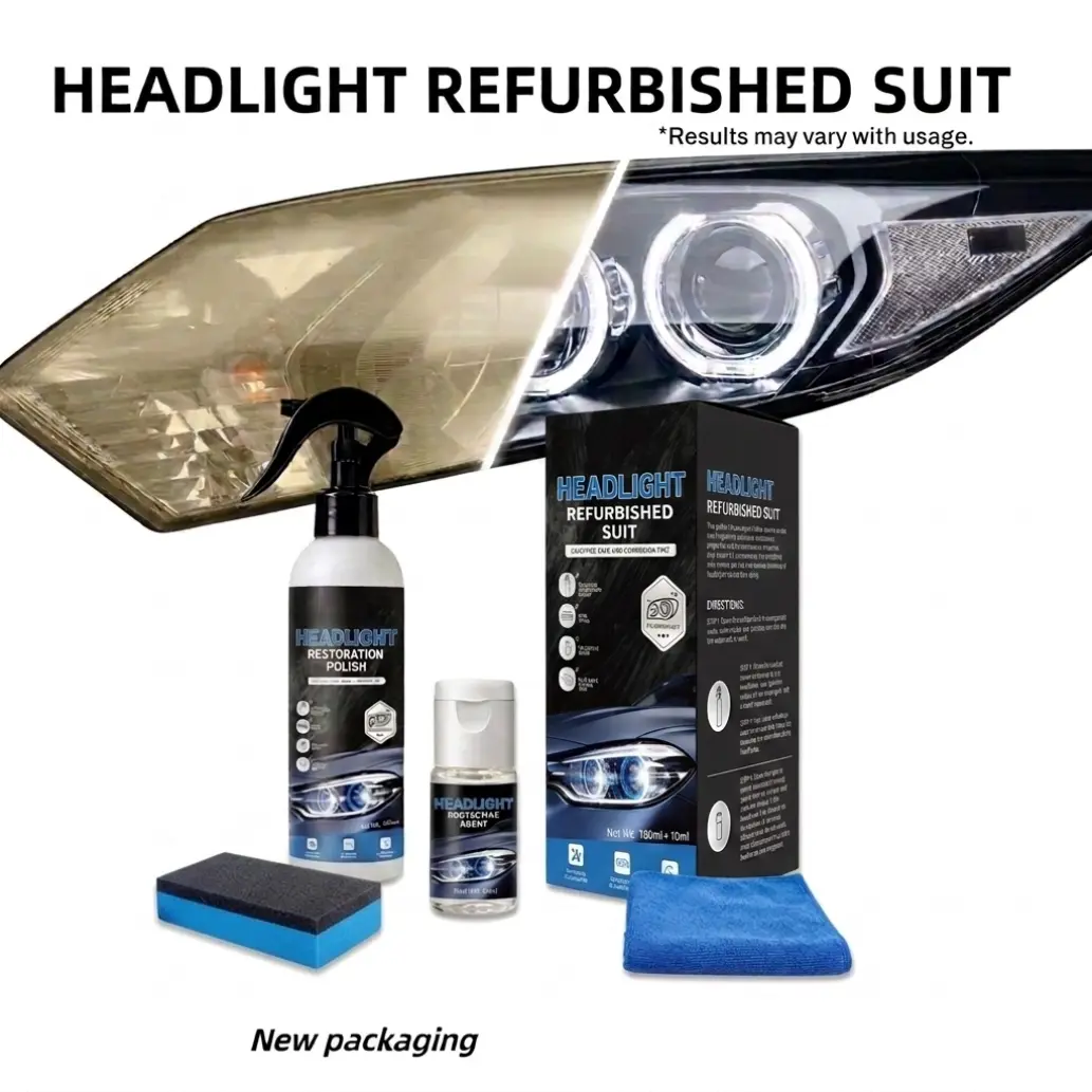 2026 New Automotive Headlamp Restoration Fluid, oxidized and yellowed automotive headlamps, blurring enhanced crystalline coating refurbisher