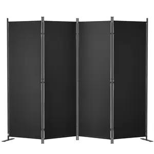 【SummerFinds】VEVOR Room Divider,  5.6 ft Room Dividers and Folding Privacy Screens (4-panel), Fabric Partition Room Dividers for Office, Bedroom, Dining Room, Study, Freestanding, Black