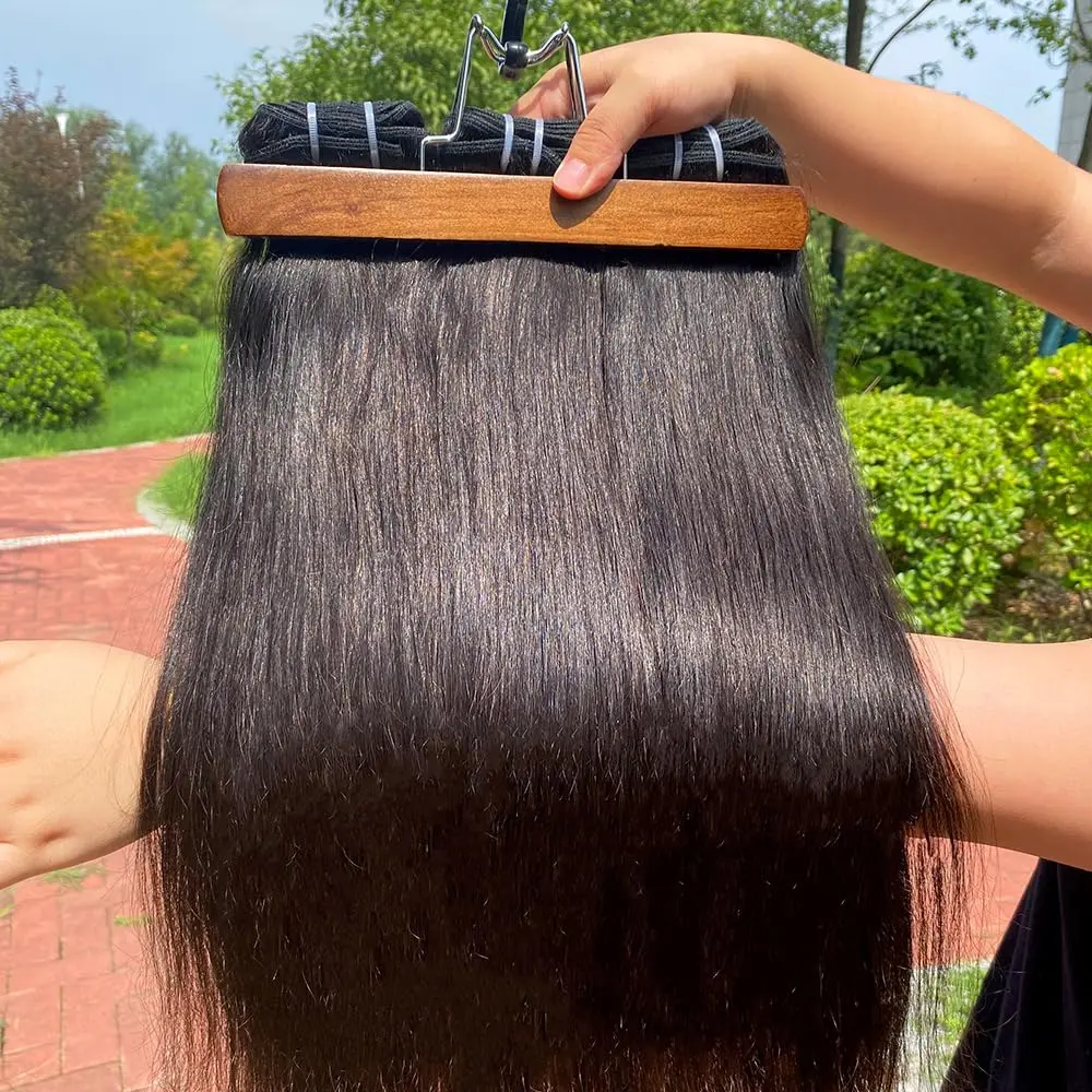 Perismoda Hair 16A Raw Virgin Straight Human Hair Bundles Natural Black 3 Bundles Unprocessed Quick Weave Hair Extensions