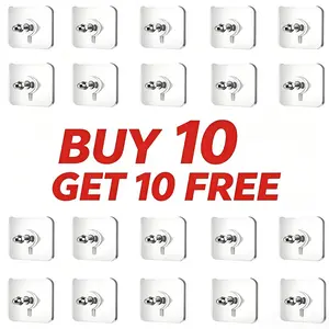 20 adhesive hooks, transparent adhesive hooks, no nails or holes, waterproof, oil resistant, anti slip, strong adhesion, suitable for bathrooms and kitchens Bedroom storage room The door wall Dorm essentials