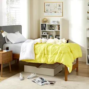 Limelight Yellow/White Reversible Twin XL Comforter