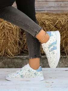 Women's Laces Retro Shoes, Colorblock Design, Casual Fashion, Comfortable Fit, Ideal for Daily Wear, Spring & Fall Season