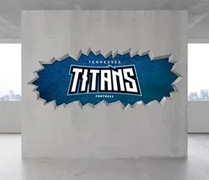 Titans Football 3D Wall Decal, Wall Art, 3D Wall Decal, Tennessee Football