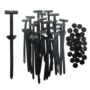 50Pcs Nylon Universal Cable Tie Buckle,Heavy Duty Self-Locking Nylon Zip Ties Holder, Multipurpose Plastic Cable Ties Tool for Car Daily Repair