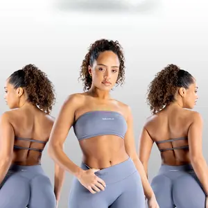 Impact Backless Set – Seamless Bandeau Bra, High-Waisted Shorts & Leggings for Performance and Statement Style