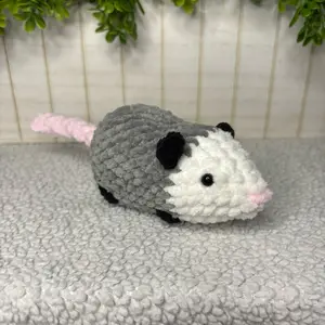 Handmade Crochet Baby Opossum