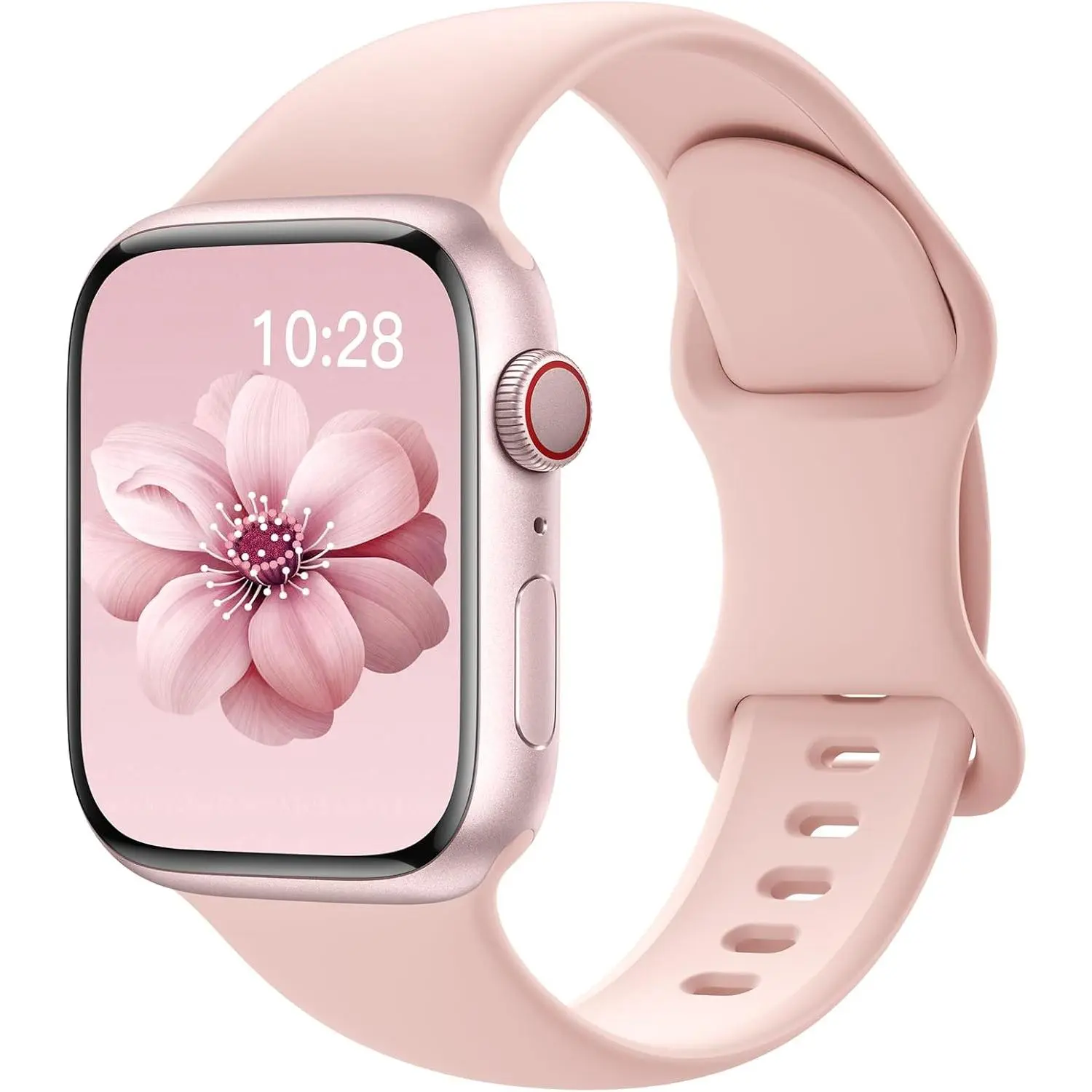 Sport silicone band compatible with Apple Watch bands 40mm 38mm 41mm 44mm 45mm 42mm 49mm women men, soft wristband waterproof replacement sport strap for iWatch bands Series 9 8 7 6 5 4 3 2 1 se Ultra