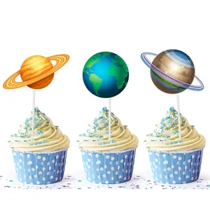 Cosmic Solar System Cupcake Toppers - Explore the Galaxy at Your Table!
