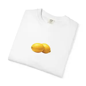 Yellow Lemon Illustration T-shirt | Minimal Fruit Graphic