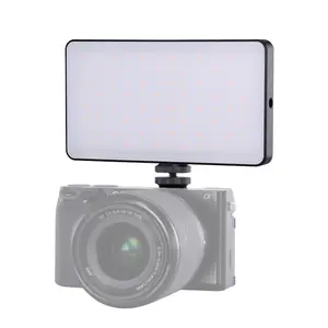 LED Panel Light, Bi-color Photo Light with 4000mAh Battery Rechargeable, 3200-6500k Bi-color Dimmable Camera Light, Photographic Fill Light with Color Filters for Dslr Camera, Stocking Fillers Gift