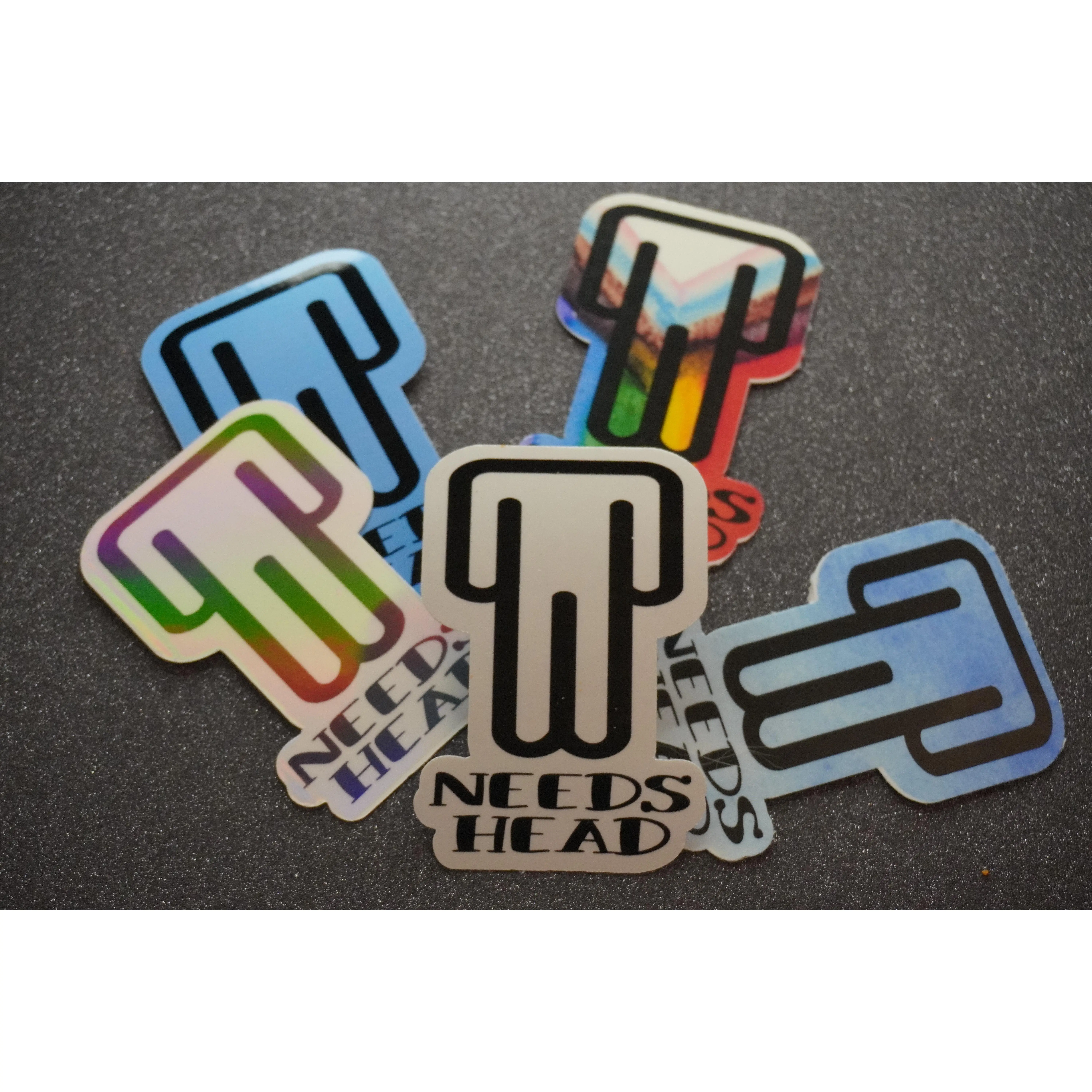Man "Needs Head" Sticker