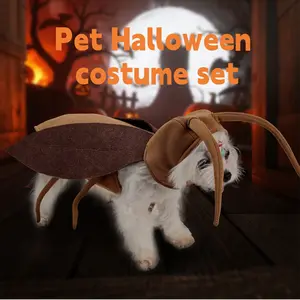 A pet costume in the shape of cockroaches, cat and dog clothes, pet Halloween costumes, Halloween gifts for family, friends and children