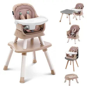 HARPPA 8-in-1 Convertible Baby High Chair, Adjustable Heights Feeding Chair & Booster Seat, Activity Table & Chair for Toddlers, Eazy to Clean, Baby Items