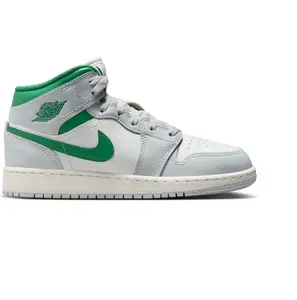 Youth Jordan 1 Mid Summit White/Pine Green (DQ8423 142) (GS)
