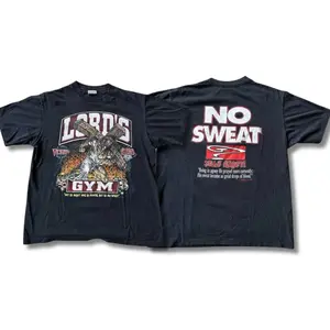 Lords Gym Vintage 90s Men's Casual Crew Neck T Shirt, Vintage Graphic Tee, Cotton Shirts, Machine Washable