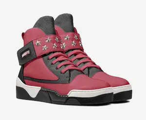 Markyz Fashion Stars Hightop Luxury Italian Red Suede Shoes by Xander Harte, Footwear Athletic Comfort Walking Shoes Sneaker Trainer