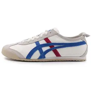 Onitsuka Tiger MEXICO 66 Low-Top Casual Sneakers for Men and Women in White and Blue
