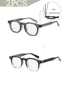 Caterside Elegant Unisex Glasses, Trendy Casual Frames, Stylish Square Frames, PC Tr Frame Material, Anti-Blue Light Design, Spring Hinge Adjustable Fit, Suitable for All Seasons, Trendy Casual Eyeglasses
