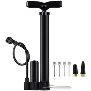 Portable Bicycle Pump Set (7 Counts/set), Ball Pump Inflator Bicycle Floor Pump with High Pressure Buffer, Bicycle Valves Pump, Bike Tires, Bicycle Accessories