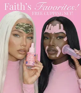 Faith's Favorites! exclusive bundle with free cupping set! K-beauty, Japanese face tape, vegan face tape, cruelty-free, over 40 beauty, clean beauty, Botox alternative, anti-aging, elevens, crows feet, smile lines, forehead lines, frown lines