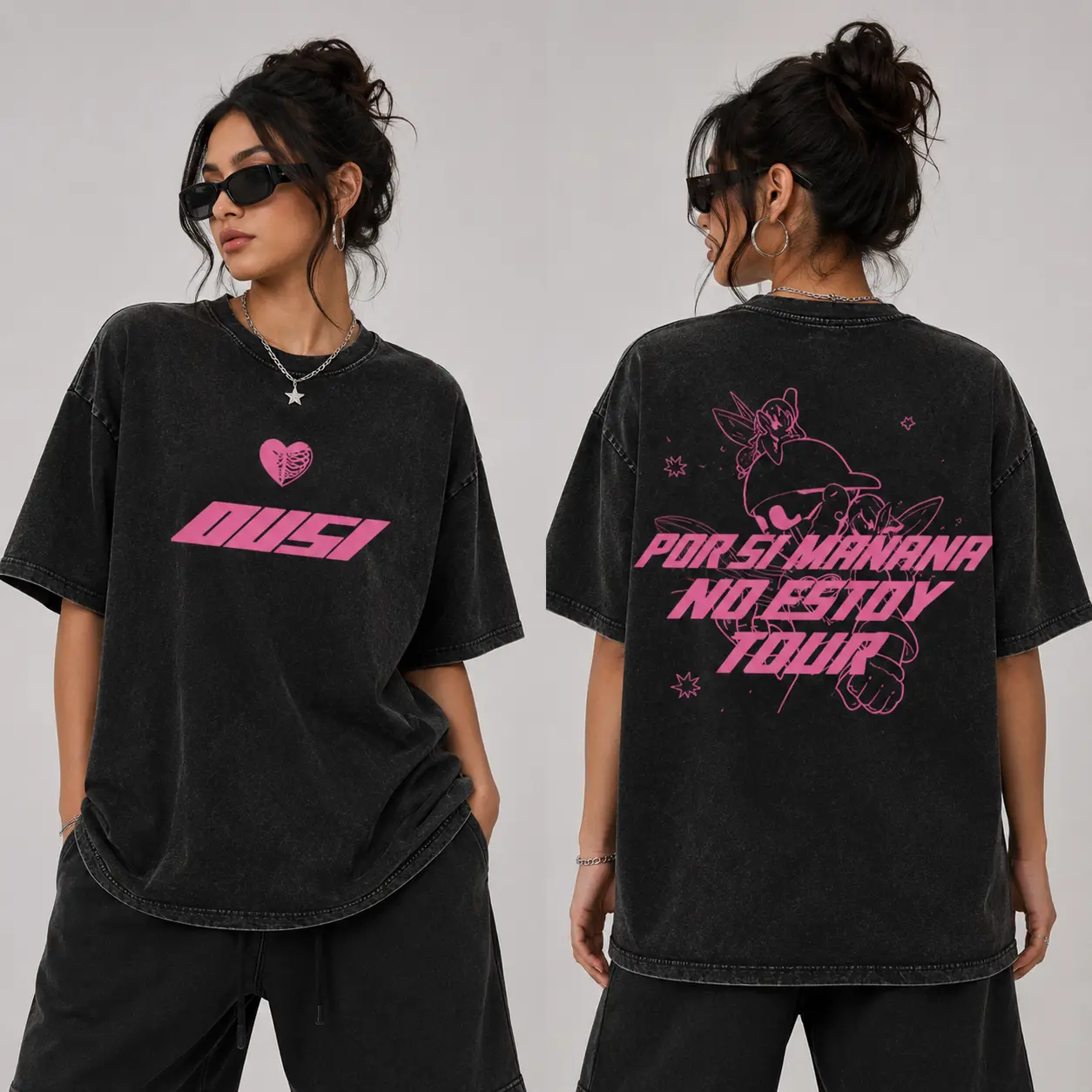 Por Si Mañana No Estoy Tour Acid Wash T-Shirt, Omar Court Vintage Cotton Tee, Streetwear Unisex Shirt, Ousi Tee, Casual Fashion Top, El Ousi Fan Shirt