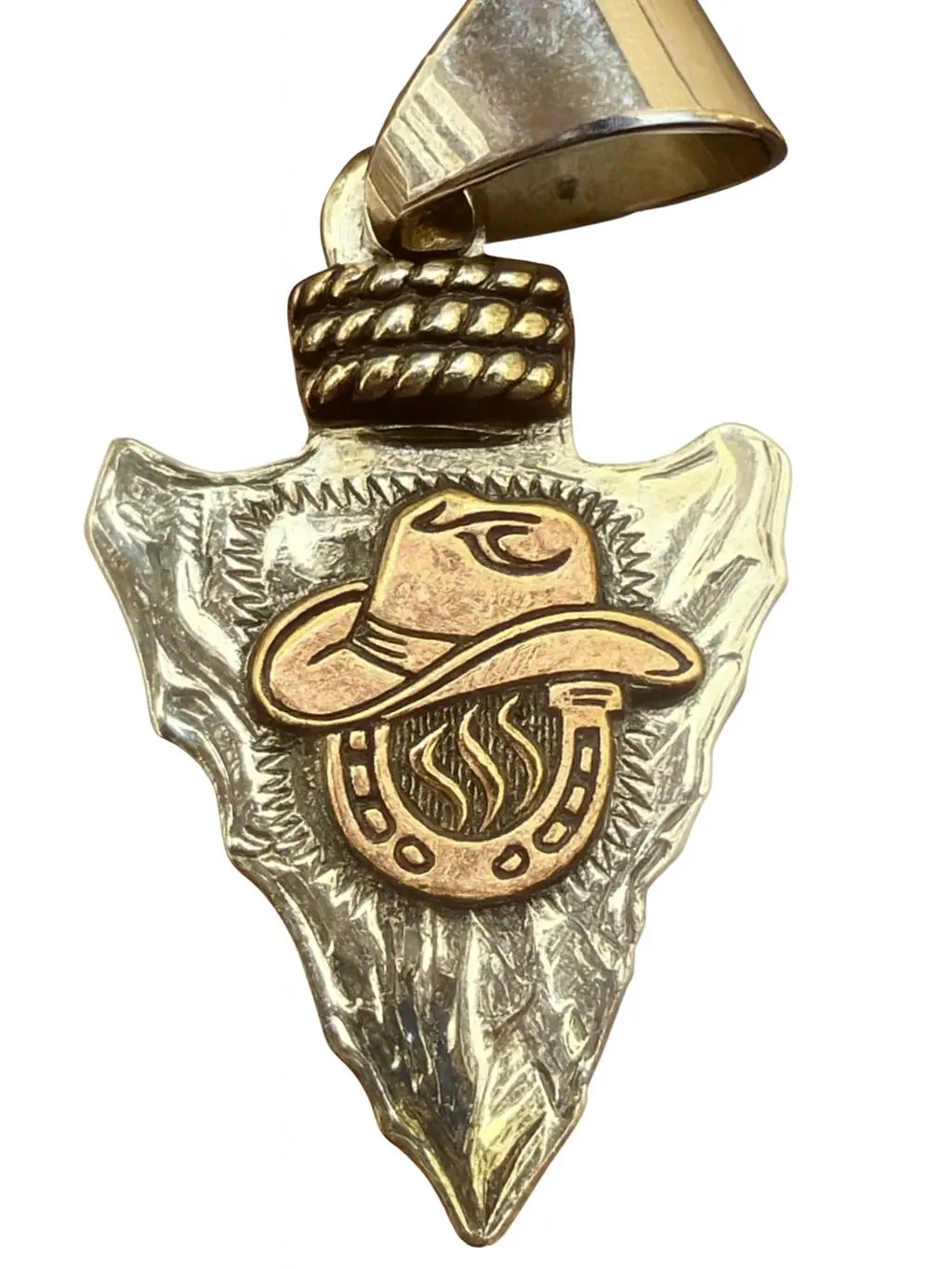 CUSTOM Handcrafted Arrowhead Necklace & Keychain with Copper Initial Hand Engraved Western Gift Texas-Based Fashion Jewelry Accessories Unique Design Personalized Gift (Ships in 4 to 6 weeks)