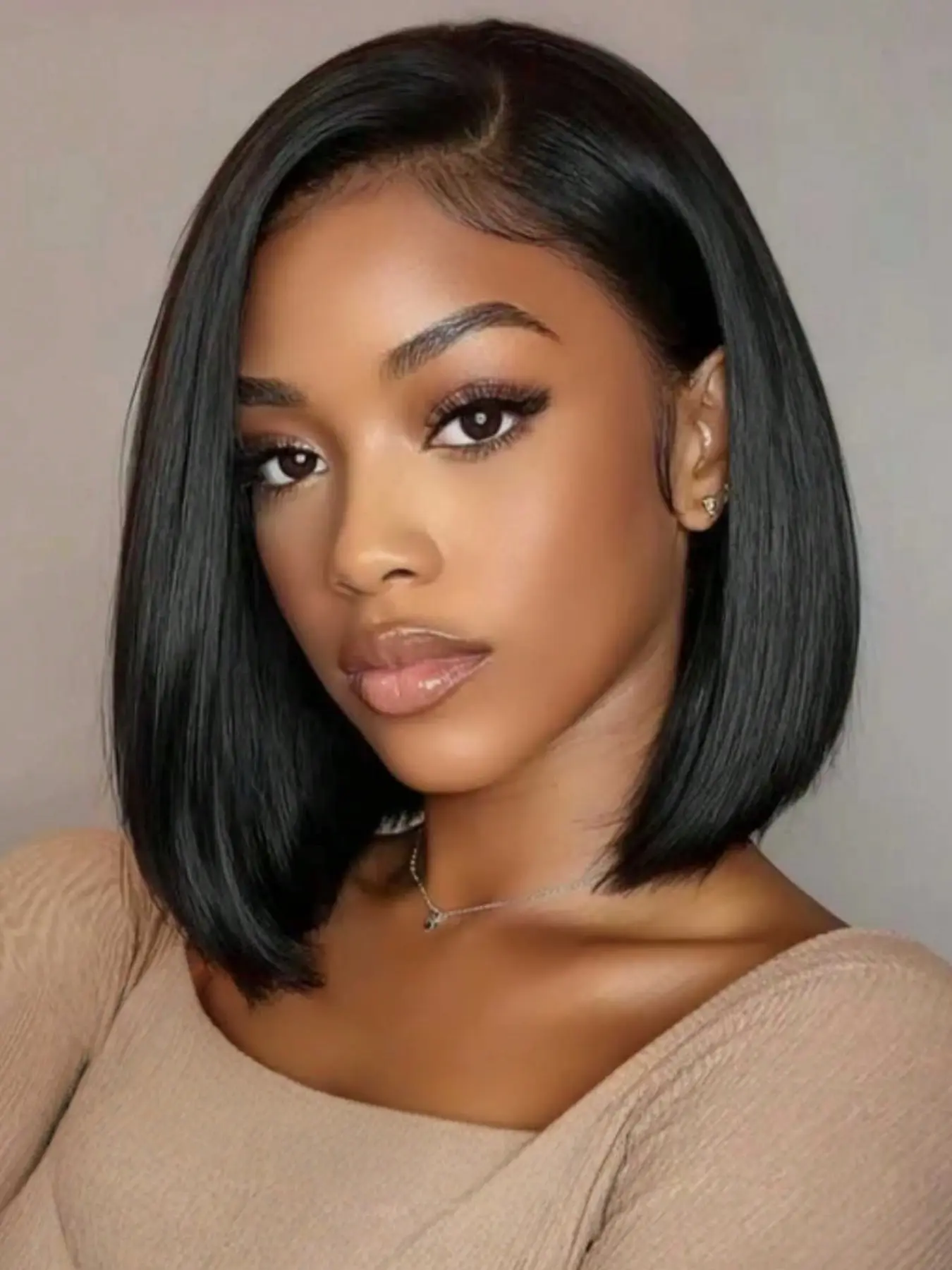 10-12 Inches Bob Wig Human Hair Straight Wear Wigs, 13x4 Lace Frontal Wig for Women, 180 Density Natural Color, Perfect for Everyday Use