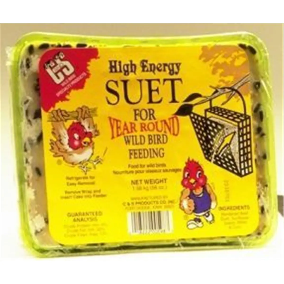 212 MAIN High Energy Rendered Beef Suet (3.5 lbs) - CS06598, Wild Bird Feeder for Year-Round Feeding with Sunflower Seeds, Millet, Cracked Corn Compatibility, Suet Feeder