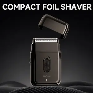 ENCHEN Portable Men's Travel Facial Hair Trimmer, Rechargeable Magnetic Razor Head, Men's Electric Shaver, Shave Both Sides of Moustache and Beard