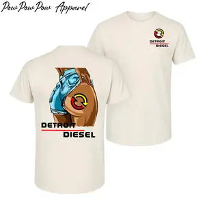 Detroit Diesel Engine Lady Girl T-Shirt, Vintage Truck Mechanic Graphic Tee, Diesel Engine Streetwear Gift for Men USA Apparel Cotton