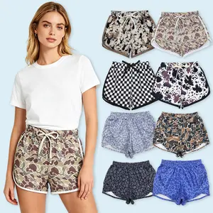 Adult Women Camouflage Design Summer Casual Shorts Breathable Breathable Breathable Breathable