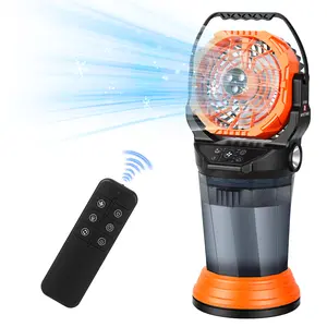 Portable Misting Fan for Camping & Patio 20000mAh Rechargeable Battery 6L Large Mist Tank Outdoor Fan with LED Light & Remote 56-Hour Long Lasting Personal Cooling Solution