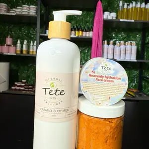 Caramel Luxe Moisture Set Moisturizing Gentle Daily Lotion +face Cream +b.Soap Cleansing Smooth