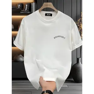 Men's Soft Breathable Short-Sleeve Round Neck Classic Graphic Cotton T-Shirt - Korean-Japanese Streetwear Fabric Outfits, Casual Menswear Top (COD Available)